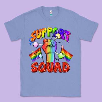 Support Squad Pride Classic Tee Designed By Fadigitalartstudio