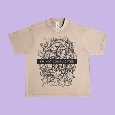 ı'm Not Complicated Urban Heavy Tee Designed By Artisfamous