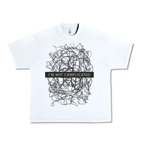 White ı'm not complicated Urban Heavy Tee - artisFamous