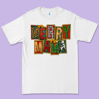 Merry Mama Premium Tee Designed By Fadigitalartstudio
