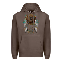 Coffee bear  native dreamcatcher Premium Hoodie - BarkalooDesign