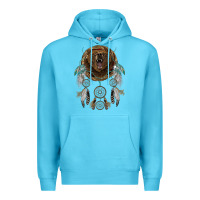 Ocean Blue bear  native dreamcatcher Premium Hoodie - BarkalooDesign