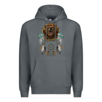 Rock bear  native dreamcatcher Premium Hoodie - BarkalooDesign
