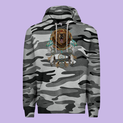 Bear  Native Dreamcatcher Premium Hoodie Designed By Barkaloodesign