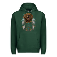 Sports Green bear  native dreamcatcher Premium Hoodie - BarkalooDesign