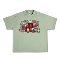 Oil Green Christmas Coffee Drink Urban Heavy Tee - CowhideDigitalArt
