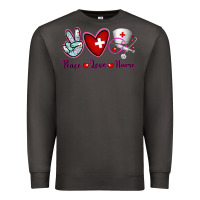 Smoke Peace Love Nurse Premium Sweatshirt - RanaPortraitStore