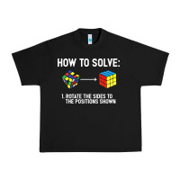 Black youth rubiks cube rotate the sides to the position shown cube Urban Heavy Tee - DesigneFamous