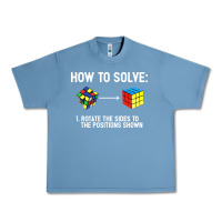 Pebble Blue youth rubiks cube rotate the sides to the position shown cube Urban Heavy Tee - DesigneFamous