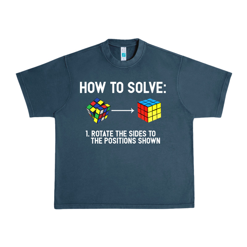 Youth Rubiks Cube Rotate The Sides To The Position Shown Cube Urban Heavy Tee by DesigneFamous | Teevron