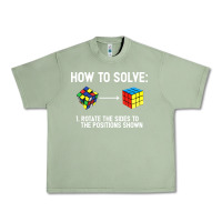 Oil Green youth rubiks cube rotate the sides to the position shown cube Urban Heavy Tee - DesigneFamous