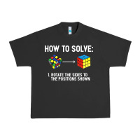 Pigment Black youth rubiks cube rotate the sides to the position shown cube Urban Heavy Tee - DesigneFamous