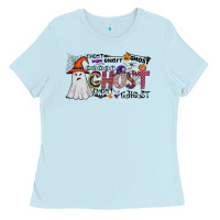 Baby Blue ghost Ladies Tee - CowhideDigitalArt
