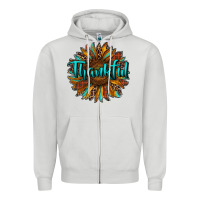 Dove Grey thankful sunflower Zipper Hoodie - RanaPortraitStore