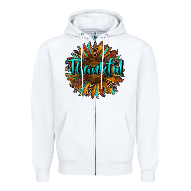 Thankful Sunflower Zipper Hoodie by RanaPortraitStore | Teevron