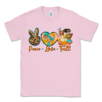 Bubblegum Pink peace love fall Classic Tee - BarkalooDesign