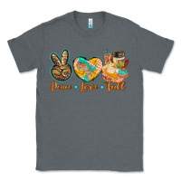 Charcoal Heather peace love fall Classic Tee - BarkalooDesign