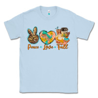 Dusty Blue peace love fall Classic Tee - BarkalooDesign