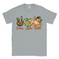 Heather Grey peace love fall Classic Tee - BarkalooDesign