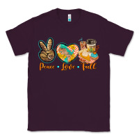 Plum peace love fall Classic Tee - BarkalooDesign