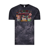 Cloud Black Merry Christmas Vintage Tee - CowhideDigitalArt