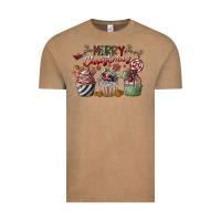 Vintage Coffee Merry Christmas Vintage Tee - CowhideDigitalArt