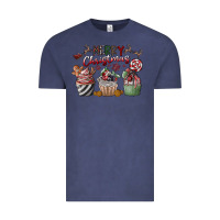 Vintage Denim Merry Christmas Vintage Tee - CowhideDigitalArt