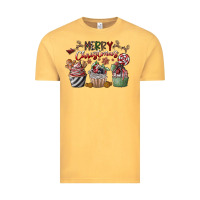 Vintage Mustard Merry Christmas Vintage Tee - CowhideDigitalArt