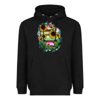 Black Georgia Map Sunflower Cactus Serape Heavyweight Hoodie - RanaPortraitStore