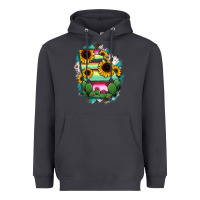 Smoke Georgia Map Sunflower Cactus Serape Heavyweight Hoodie - RanaPortraitStore
