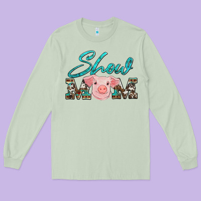 Show Mom Pig Long Sleeve Tee Designed By Artiststas