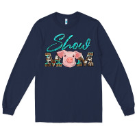 Navy show mom pig Long Sleeve Tee - Artiststas