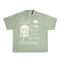 Oil Green just a girl who loves anime Urban Heavy Tee - DesigneFamous