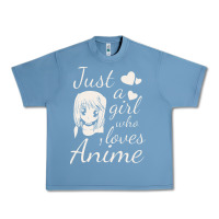 Pebble Blue just a girl who loves anime Urban Heavy Tee - DesigneFamous