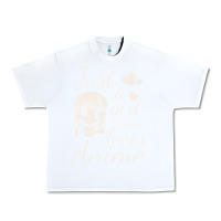 White just a girl who loves anime Urban Heavy Tee - DesigneFamous