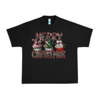 Black Merry Christmas Urban Heavy Tee - CowhideDigitalArt