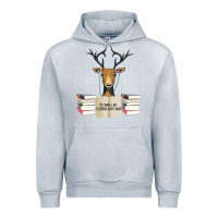 Heather Grey Yes Mama I Am Studying Right Now, Deer Urban Hoodie - Bettercallsaul