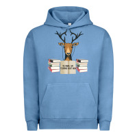 Pigment Pebble Blue Yes Mama I Am Studying Right Now, Deer Urban Hoodie - Bettercallsaul
