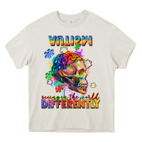 Cream Autism seeing in the world differently Heavy Core Tee - FaDigitalArtStudio