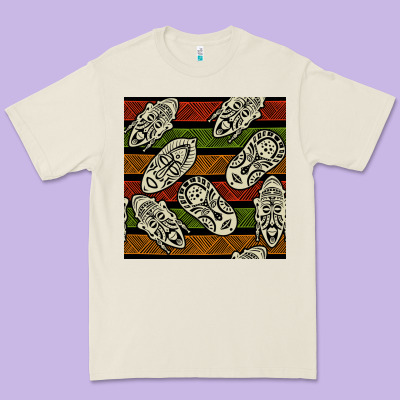 African Mask Seamless Pattern Premium Tee Designed By Bundleandbundleshop