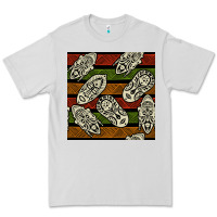 Dove Grey african mask seamless pattern Premium Tee - BundleAndBundleShop