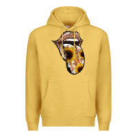Antique Gold Leopard Sunflower Tongue Premium Hoodie - Jasminsmagicworld