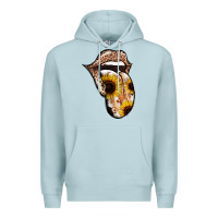 Blue Mist Leopard Sunflower Tongue Premium Hoodie - Jasminsmagicworld