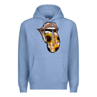 Colony Blue Leopard Sunflower Tongue Premium Hoodie - Jasminsmagicworld