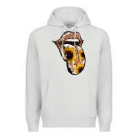 Dove Grey Leopard Sunflower Tongue Premium Hoodie - Jasminsmagicworld