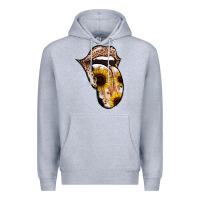 Heather Grey Leopard Sunflower Tongue Premium Hoodie - Jasminsmagicworld