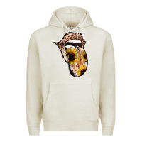 Oatmeal Heather Leopard Sunflower Tongue Premium Hoodie - Jasminsmagicworld