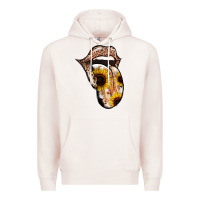 Pale Pink Leopard Sunflower Tongue Premium Hoodie - Jasminsmagicworld