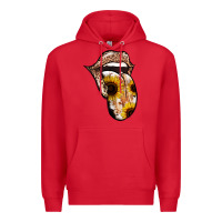 Red Leopard Sunflower Tongue Premium Hoodie - Jasminsmagicworld