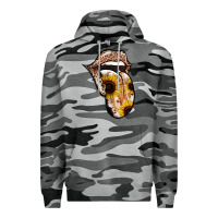 Slate Camo Leopard Sunflower Tongue Premium Hoodie - Jasminsmagicworld
